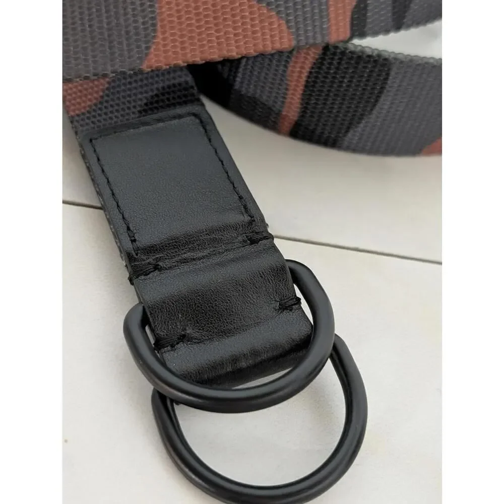 The Rail Men's Olive Camo Print Web Adjustable Belt Size L/XL